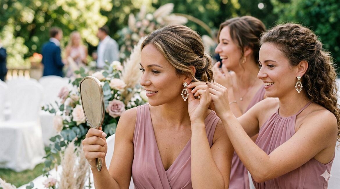 Hochwertige und elegante Ohrclips ohne Ohrlöcher für den perfekten Hochzeitslook.